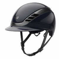 Casque d'équitation Abus Airluxe Chrome Bleu nuit brillant