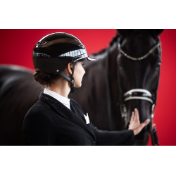 Casque d'équitation Abus Airluxe Chrome L.V Noir brillant