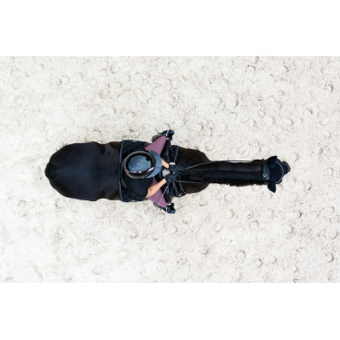 Casque d'équitation Abus Airluxe Chrome L.V Noir brillant