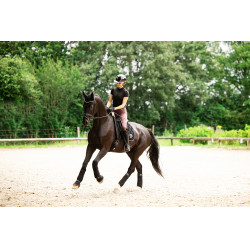 Casque d'équitation Abus Airluxe Chrome L.V Noir brillant