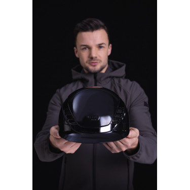 Casque d'équitation Abus Airluxe Chrome L.V Noir brillant