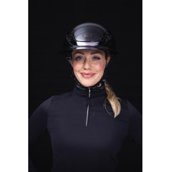 Casque d'équitation Abus Airluxe Chrome L.V Noir brillant