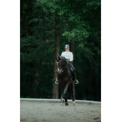 Casque d'équitation Abus Airluxe Chrome L.V Noir brillant