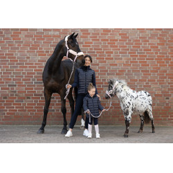 Licol Eskadron fausse fourrure Double pin Rose poudré