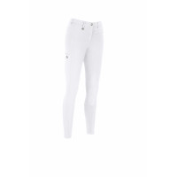 Pantalon Pikeur femme New Lugana faux fond de peau 0908 taille mi haute Blanc