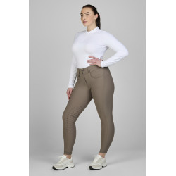 Pantalon Amia 6805 Pikeur grip genoux taille mi haute femme Taupe Marron