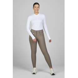 Pantalon Amia 6805 Pikeur grip genoux taille mi haute femme Taupe Marron