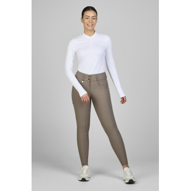 Pantalon Amia 6805 Pikeur grip genoux taille mi haute femme Taupe Marron