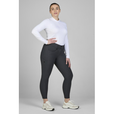 Pantalon Amia 6805 Pikeur grip genoux taille mi haute femme Ombre sombre Gris