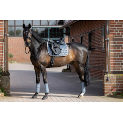 Tapis de selle Eskadron Glossy Wave Contrast Bleu cendré