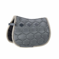 Tapis de selle Eskadron Glossy Wave Contrast Shetland Bleu cendré