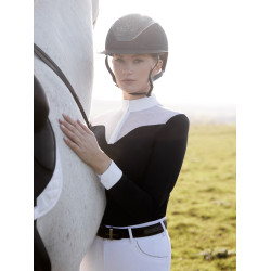 Polo de concours Emily LeMieux manches longues Marine Bleu marine Polo de concours Emily LeMieux manches longues Marine Bleu marine