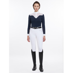 Polo de concours Emily LeMieux manches longues Marine Bleu marine Polo de concours Emily LeMieux manches longues Marine Bleu marine