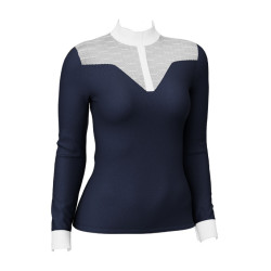 Polo de concours Emily LeMieux manches longues Marine Bleu marine