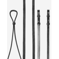 Rênes doublées LeMieux Hunter Noir / argent Rênes doublées LeMieux Hunter Noir / argent