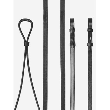 Rênes doublées LeMieux Hunter Noir / argent