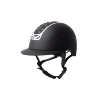 Casque d'équitation ornement en cristal Horze Arix II Noir / noir