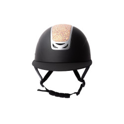 Casque d'équitation ornement en cristal Horze Arix II Noir / pêche Casque d'équitation ornement en cristal Horze Arix II Noir / pêche