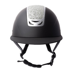 Casque d'équitation ornement en cristal Horze Arix II Noir / argent