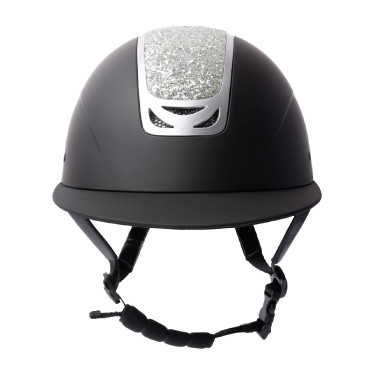 Casque d'équitation ornement en cristal Horze Arix II Noir / argent