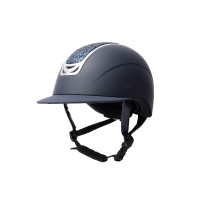 Casque d'équitation ornement en cristal Horze Arix II Bleu foncé / bleu foncé