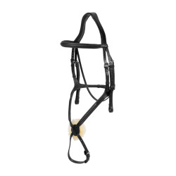 Bridon muserolle combinée tressé New English Collection by Dy'on Noir