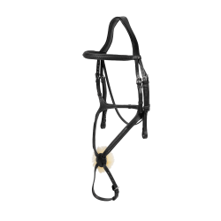 Bridon muserolle combinée tressé New English Collection by Dy'on Noir