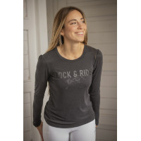 T-shirt Pénélope Lovely manches longues Anthracite
