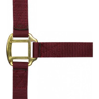 Licol nylon doublé cuir Bordeaux