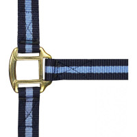 Licol nylon doublé cuir Marine / ciel