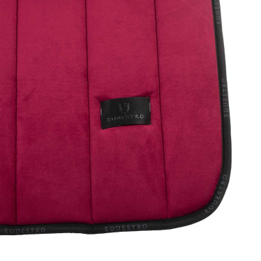 Tapis de selle obstacle en velours et tissu technique Equestro Vin / noir Tapis de selle obstacle en velours et tissu technique Equestro Vin / noir