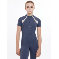 Sous-vêtement mesh Mia LeMieux Young Rider manches courtes Bleu dusk