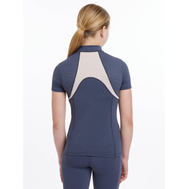 Sous-vêtement mesh Mia LeMieux Young Rider manches courtes Bleu dusk