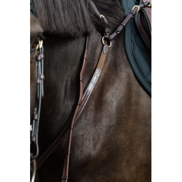 Collier de Chasse à Pont Tressé D Collection Dy'on Brun Marron