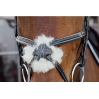 Muserolle croisée tressée D Collection Dy'on Noir Muserolle croisée tressée D Collection Dy'on Noir