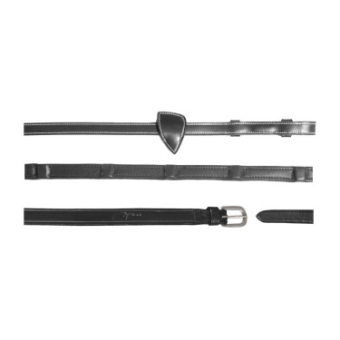 Rênes Soft 1/2 avec 8 arrêtoirs intégrés Working by Dy'on Noir