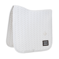 Tapis de selle compétition Fishbone avec 2 numéros Kentucky Dressage Blanc Tapis de selle compétition Fishbone avec 2 numéros Kentucky Dressage Blanc