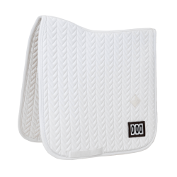Tapis de selle compétition Fishbone avec 2 numéros Kentucky Dressage Blanc