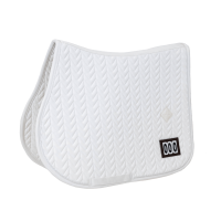 Tapis de selle compétition Fishbone avec 2 numéros Kentucky Jumping Blanc