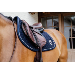 Tapis onion quilt 3D logo jumping beige Kentucky Marine Bleu marine