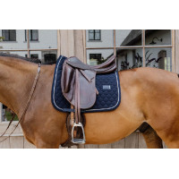 Tapis onion quilt rubber logoo dressage Kentucky Marine Bleu marine