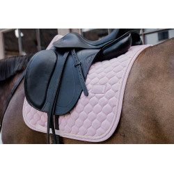 Tapis onion quilt rubber logoo dressage Kentucky Rose clair Tapis onion quilt rubber logoo dressage Kentucky Rose clair