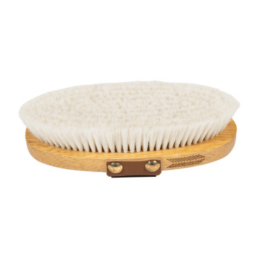 Brosse douce à poils doux small Grooming Deluxe Naturel Marron