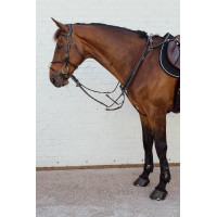 Muserolle croisée tressée New English Collection Dy'on Noir Muserolle croisée tressée New English Collection Dy'on Noir