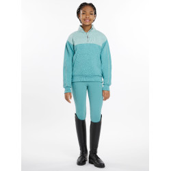 Pull LeMieux à fermeture éclair Quart Kate Young Rider Lagoon Bleu