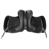 Selle dressage Bates Wide Plus cuir Luxe Noir Selle dressage Bates Wide Plus cuir Luxe Noir