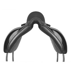 Selle dressage Bates Wide cuir Heritage Noir