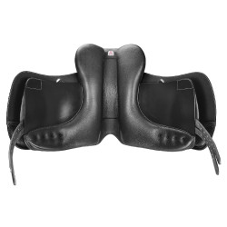 Selle dressage Bates Wide cuir Heritage Noir