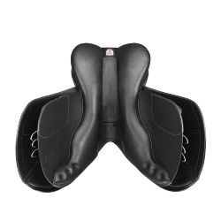Selle Bates Caprilli Close Contact+ avec quartier avancé cuir Luxe Noir