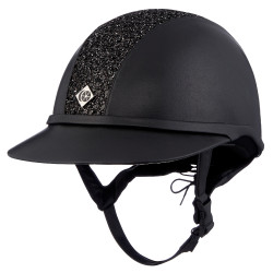Casque Charles Owen SP8 Plus Leather Look Noir brillant Casque Charles Owen SP8 Plus Leather Look Noir brillant
